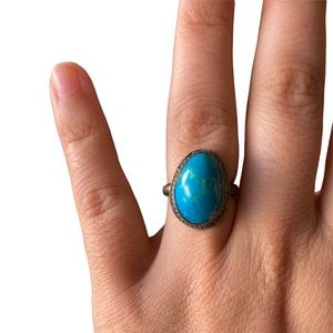 Vintage Silver & Turquoise Ring- Native Made